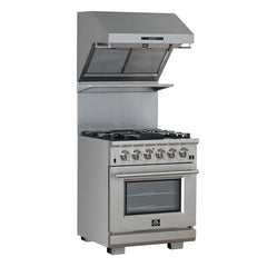 Forno 30" Capriasca Gas Range with 5 Burners, Convection Oven and 100,000 BTUs - FFSGS6260-30 - The Home Selection
