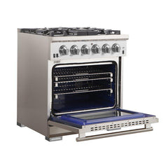 Forno 30" Capriasca Gas Range with 5 Burners, Convection Oven and 100,000 BTUs - FFSGS6260-30 - The Home Selection
