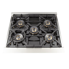 Forno 30" Capriasca Gas Range with 5 Burners, Convection Oven and 100,000 BTUs - FFSGS6260-30 - The Home Selection