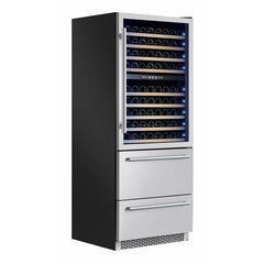 Forno 30" Dual Zone Wine Cooler & Refrigerator Drawer - FWCDR6661-30S - The Home Selection