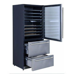 Forno 30" Dual Zone Wine Cooler & Refrigerator Drawer - FWCDR6661-30S - The Home Selection