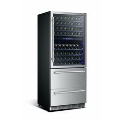 Forno 30" Dual Zone Wine Cooler & Refrigerator Drawer - FWCDR6661-30S - The Home Selection