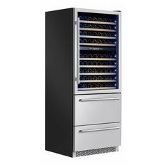 Forno 30" Dual Zone Wine Cooler & Refrigerator Drawer - FWCDR6661-30S - The Home Selection