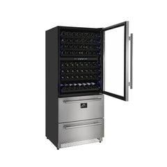 Forno 30" Dual Zone Wine Cooler & Refrigerator Drawer - FWCDR6661-30S - The Home Selection
