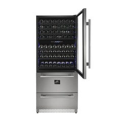 Forno 30" Dual Zone Wine Cooler & Refrigerator Drawer - FWCDR6661-30S - The Home Selection