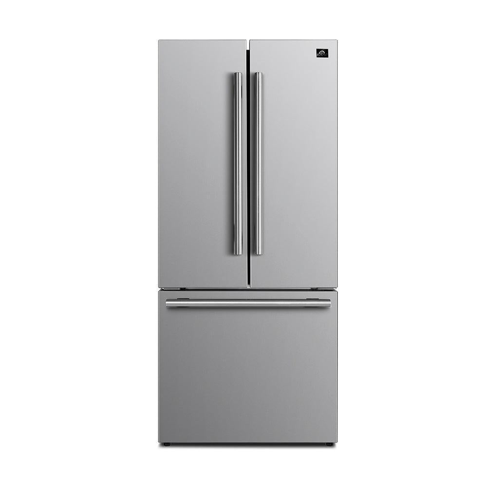FORNO 31 in 17.5 cu ft French Door Refrigerator with Ice Marker in Stainless Steel - FFFFD1974-31SB - The Home Selection