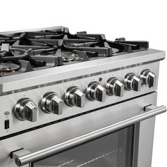 Forno 36" Capriasca Gas Range with 6 Burners, Convection Oven and 120,000 BTUs - FFSGS6260-36 - The Home Selection