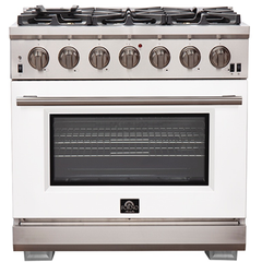 Forno 36" Capriasca Gas Range with 6 Burners, Convection Oven and 120,000 BTUs - FFSGS6260-36 - The Home Selection