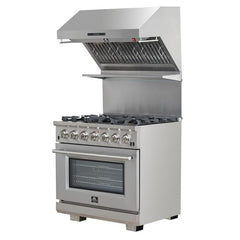 Forno 36" Capriasca Gas Range with 6 Burners, Convection Oven and 120,000 BTUs - FFSGS6260-36 - The Home Selection
