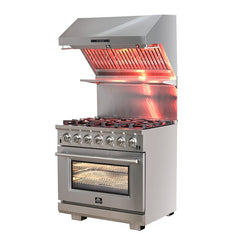 Forno 36" Capriasca Gas Range with 6 Burners, Convection Oven and 120,000 BTUs - FFSGS6260-36 - The Home Selection