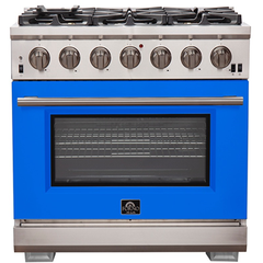 Forno 36" Capriasca Gas Range with 6 Burners, Convection Oven and 120,000 BTUs - FFSGS6260-36 - The Home Selection