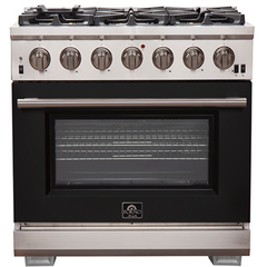 Forno 36" Capriasca Gas Range with 6 Burners, Convection Oven and 120,000 BTUs - FFSGS6260-36 - The Home Selection