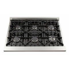 Forno 36" Freestanding Gas Range with AIRFRYER - REVERSIBLE GRIDDLE - WOK RING - FFSGS6291-36 - The Home Selection