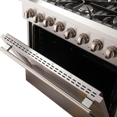 Forno 36" Galiano Gas Range with 240v Electric Oven - 6 Burners and Convection Oven - FFSGS6156-36 - The Home Selection