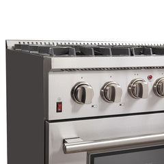 Forno 36" Galiano Gas Range with 240v Electric Oven - 6 Burners and Convection Oven - FFSGS6156-36 - The Home Selection