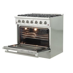 Forno 36" Galiano Gas Range with 6 Burners - FFSGS6244-36 - The Home Selection