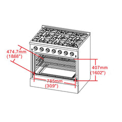 Forno 36" Galiano Gas Range with 6 Burners - FFSGS6244-36 - The Home Selection