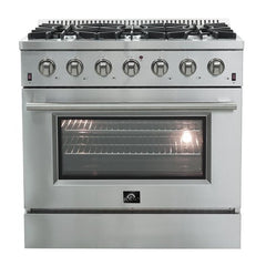 Forno 36" Galiano Gas Range with 6 Burners - FFSGS6244-36 - The Home Selection