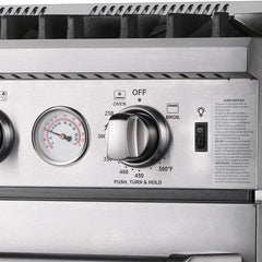 Forno 4-Piece Appliance Package - 30" Gas Range, 36" Refrigerator with Water Dispenser, Microwave Oven, & 3-Rack Dishwasher in Stainless Steel - The Home Selection