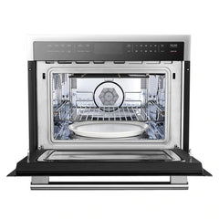 Forno 4-Piece Appliance Package - 30" Gas Range, 36" Refrigerator with Water Dispenser, Microwave Oven, & 3-Rack Dishwasher in Stainless Steel - The Home Selection