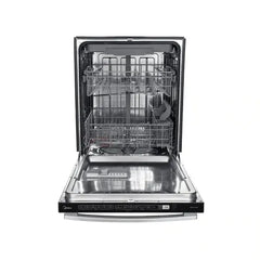 Forno 4-Piece Appliance Package - 48" Dual Fuel Range, 36" Refrigerator with Water Dispenser, Microwave Oven, & 3-Rack Dishwasher in Stainless Steel - The Home Selection