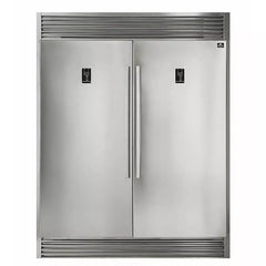 Forno 4-Piece Appliance Package - 48" Dual Fuel Range, 56" Pro-Style Refrigerator, Microwave Oven, & 3-Rack Dishwasher in Stainless Steel - The Home Selection