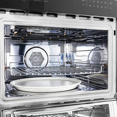 Forno 4-Piece Pro Appliance Package - 30" Gas Range, 36" Refrigerator with Water Dispenser, Microwave Oven, & 3-Rack Dishwasher in Stainless Steel - The Home Selection