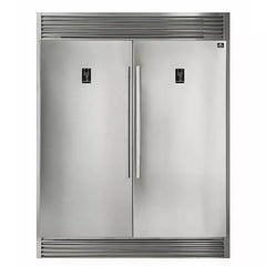 Forno 4-Piece Pro Appliance Package - 48" Gas Range, 56" Pro-Style Refrigerator, Microwave Drawer, & 3-Rack Dishwasher in Stainless Steel - The Home Selection