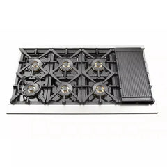 Forno 4-Piece Pro Appliance Package - 48" Gas Range, 56" Pro-Style Refrigerator, Microwave Oven, & 3-Rack Dishwasher in Stainless Steel - The Home Selection
