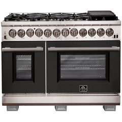 Forno 48" Capriasca Dual Fuel Range with 240v Electric Oven - 8 Burners, Griddle, and 160,000 BTUs - FFSGS6187-48 - The Home Selection