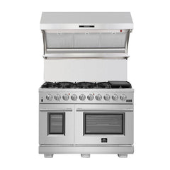 Forno 48" Capriasca Gas Range with 8 Burners, Griddle and 160,000 BTUs - FFSGS6260-48 - The Home Selection