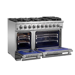 Forno 48" Capriasca Gas Range with 8 Burners, Griddle and 160,000 BTUs - FFSGS6260-48 - The Home Selection
