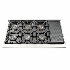 Forno 48" Capriasca Gas Range with 8 Burners, Griddle and 160,000 BTUs - FFSGS6260-48 - The Home Selection