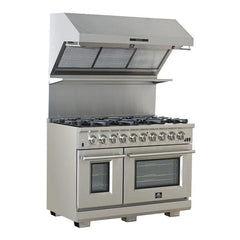 Forno 48" Capriasca Gas Range with 8 Burners, Griddle and 160,000 BTUs - FFSGS6260-48 - The Home Selection