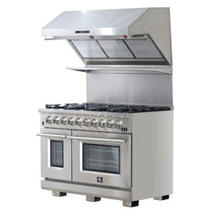 Forno 48" Capriasca Gas Range with 8 Burners, Griddle and 160,000 BTUs - FFSGS6260-48 - The Home Selection