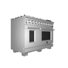 Forno 48" Capriasca Gas Range with 8 Burners, Griddle and 160,000 BTUs - FFSGS6260-48 - The Home Selection
