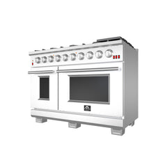 Forno 48" Capriasca Gas Range with 8 Burners, Griddle and 160,000 BTUs - FFSGS6260-48 - The Home Selection