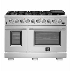 Forno 48" Capriasca Gas Range with 8 Burners, Griddle and 160,000 BTUs - FFSGS6260-48 - The Home Selection