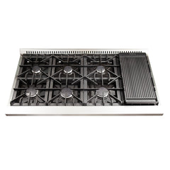 Forno 48" Freestanding Gas Range with AIRFRYER - REVERSIBLE GRIDDLE - WOK RING - FFSGS6291-48 - The Home Selection