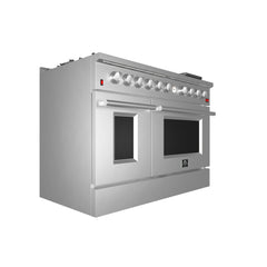 Forno 48" Freestanding Gas Range with AIRFRYER - REVERSIBLE GRIDDLE - WOK RING - FFSGS6291-48 - The Home Selection