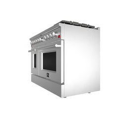 Forno 48" Freestanding Gas Range with AIRFRYER - REVERSIBLE GRIDDLE - WOK RING - FFSGS6291-48 - The Home Selection