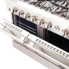 Forno 48" Freestanding Gas Range with AIRFRYER - REVERSIBLE GRIDDLE - WOK RING - FFSGS6291-48 - The Home Selection