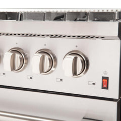 Forno 48" Galiano Dual Fuel Range - Gas Cooktop with 240v Electric Oven - 8 Burners, Griddle, and Double Oven - FFSGS6156-48 - The Home Selection