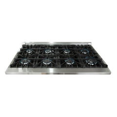 Forno 48" Galiano Dual Fuel Range - Gas Cooktop with 240v Electric Oven - 8 Burners, Griddle, and Double Oven - FFSGS6156-48 - The Home Selection