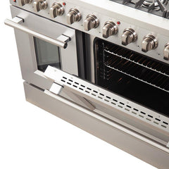 Forno 48" Galiano Gas Range with 8 Burners, Griddle, and Double Oven - FFSGS6244-48 - The Home Selection