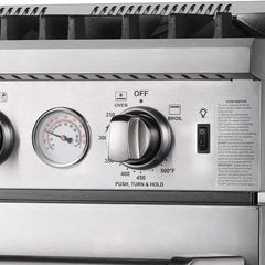 Forno 5-Piece Appliance Package - 30" Gas Range, 36" Refrigerator with Water Dispenser, Wall Mount Hood with Backsplash, Microwave Drawer, & 3-Rack Dishwasher in Stainless Steel - The Home Selection