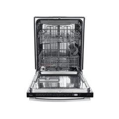 Forno 5-Piece Appliance Package - 36" Dual Fuel Range, 36" Refrigerator with Water Dispenser, Wall Mount Hood with Backsplash, Microwave Drawer, & 3-Rack Dishwasher in Stainless Steel - The Home Selection