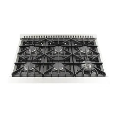 Forno 5-Piece Appliance Package - 36" Gas Range, 56" Pro-Style Refrigerator, Wall Mount Hood with Backsplash, Microwave Drawer, & 3-Rack Dishwasher in Stainless Steel - The Home Selection