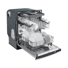Forno 5-Piece Pro Appliance Package - 36" Gas Range, 36" Refrigerator with Water Dispenser, 36" Wall Mount Hood, Microwave Oven, & 3-Rack Dishwasher in Stainless Steel - The Home Selection