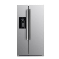 Forno 5-Piece Pro Appliance Package - 36" Gas Range, 36" Refrigerator with Water Dispenser, 36" Wall Mount Hood, Microwave Oven, & 3-Rack Dishwasher in Stainless Steel - The Home Selection